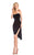 Johnathan Kayne - 7220 Strapless Velvet Cocktail Dress in Blue