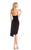 Johnathan Kayne - 7220 Strapless Velvet Cocktail Dress in Blue