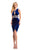 Johnathan Kayne - 7222 Embellished Jewel Keyhole Cocktail Dress in Blue