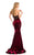 Johnathan Kayne - 7225 Strapless Mermaid Evening Gown in Red