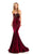 Johnathan Kayne - 7225 Strapless Mermaid Evening Gown in Red