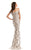 Johnathan Kayne - 7246 Crystal Embellished Off Shoulder Overskirt Gown in White