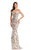Johnathan Kayne - 7246 Crystal Embellished Off Shoulder Overskirt Gown in White