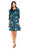 Taylor - 9352M Floral Print Quarter Length Sleeve Sheath Dress In Green