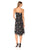 Sam Edelman - 56F055 Floral Asymmetrical Slit Hem Dress In Black and Floral