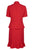 Tahari Asl - 8180M865 Short Sleeve Stand Collar Twill Crepe Skirt Suit In Red