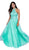 Nox Anabel - 8181 Lace Embroidered Bodice Halter Long Gown