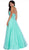 Nox Anabel - 8181 Lace Embroidered Bodice Halter Long Gown