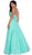 Lace Embroidered Bodice Halter Long Gown