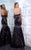 MNM Couture - 8181W Bejeweled Sequined Mermaid Dress In Purple