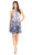 Adrianna Papell - AP1D100914 Floral Print Halter Pleated A-line Dress In Purple and Multi-Color