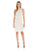 Taylor - 8892M Crochet Knit Sheath Dress in White