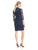 Adrianna Papell - Embellished V-Neck Sheath Dress 15253710 in Blue