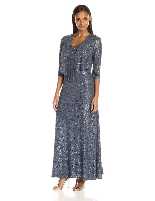 Alex Evenings - 2121485 Sweetheart Neckline Sheath Dress with Bolero