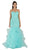 Poly USA - 8198 Strapless Embroidered Lace Tiered Mermaid Gown
