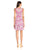 Adrianna Papell - 12253970 Floral Bateau Neck A-Line Dress in Pink