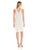 Taylor - 8892M Crochet Knit Sheath Dress in White