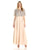 Aidan Mattox - MD1E201185 Embellished Caped Scoop Neck A-Line Gown in Neutral and Pink