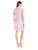 Adrianna Papell - High Neck Floral Lace Short Dress AP1D100066 in Pink