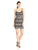Adrianna Papell - 41905990 Beaded Stripe Blouson Dress in Brown