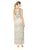Aidan Mattox - MD1E200821 Sleeveless Illusion Tiered Fringe Gown in Neutral