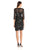 Adrianna Papell - 15251200 Embellished V-Neck Sheath Dress in Black and Silver