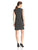 Donna Morgan - D2982M Embellished Jewel Neck Column Dress in Black and White