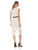 Donna Morgan - D5970M V Neck Sleeveless Floral Crochet Lace Dress In White