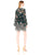 Donna Morgan - D5512M Floral Chiffon Long Sleeve A-line Dress In Green and Multi-Color
