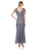 Cachet - 58773 Sheer Flutter Sleeve Soutache Detailed Gown In Gray