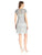 Adrianna Papell - 41926810 Cap Sleeve Rivulet Beaded Sheath Dress in Silver