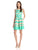 Taylor - Pleated Chevron Jacquard Dress 5445M in Green and Neutral