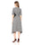 Donna Morgan - D6296M XD V-neck Tweed High Low A-line Dress In Brown and Multi-Color