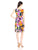 Kasper - 10564630 Floral Pleated Jersey Cocktail Dress in Multi-Color