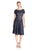 Sangria Lace Bateau A-line Dress ASABZ1ACT - 1 pc Navy In Size 8 Available In Navy