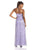 JS Boutique - 263822 Ruched Halter Sequined Evening Dress in Purple and Silver