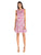 Adrianna Papell - 12253970 Floral Bateau Neck A-Line Dress in Pink