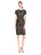 Taylor - Lace Jewel Neck Pencil Cut Dress 5677M in Black