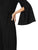 Taylor - 1140MJ V Neck Split Flared Long Sleeved Solid Jersey Jumpsuit In Black