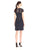 Adrianna Papell - 41926810 Cap Sleeve Rivulet Beaded Sheath Dress in Blue