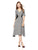 Donna Morgan - D6296M XD V-neck Tweed High Low A-line Dress In Brown and Multi-Color