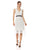 Donna Morgan - D5970M V Neck Sleeveless Floral Crochet Lace Dress In White