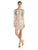 Adrianna Papell - Diamond Cutout Long Sleeve Cocktail Dress 41907420 in Neutral