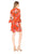 Donna Morgan - D6271M XD Floral Print Jewel Neck Chiffon A-line Dress In Orange and Purple