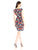 Adrianna Papell - AP1D101129 Floral Print A-line Dress in Blue and Multi-Color