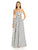Adrianna Papell - Polka Dot Semi-Sweetheart A-Line Dress 191918380 in White and Black