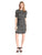 Donna Morgan - D4423M Jewel Neck A-Line Dress in Black and White