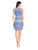Taylor - 9174MJ Printed Jewel Neck A-line Dress in Blue and White