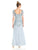 Adrianna Papell - AP1E201314 Quarter Sleeve Embellished Evening Gown in Blue