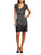 Adrianna Papell - 41885760 Cap Sleeve Sequined Mesh Sheath Dress in Gray